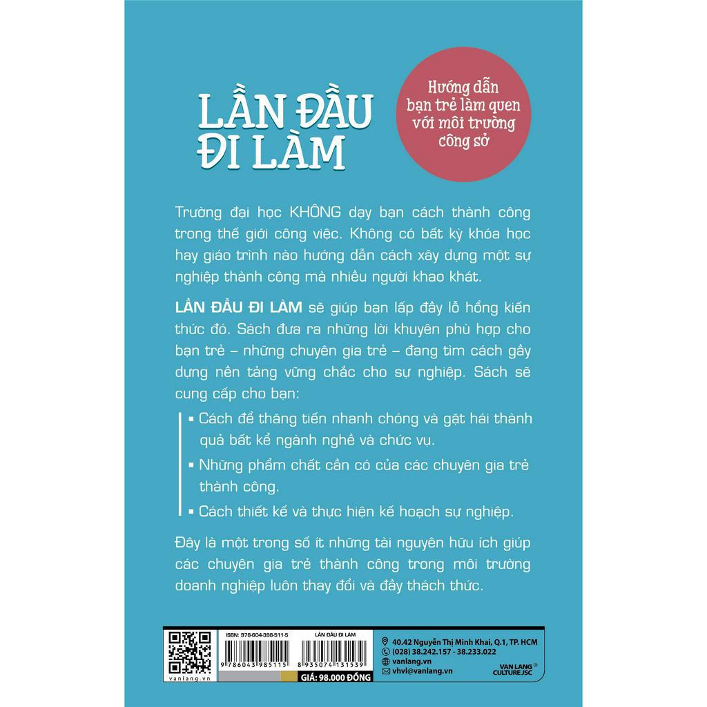 Sách Lần Đầu Đi Làm - Aaron McDaniel  - VLG