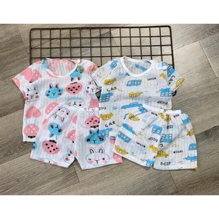 Bộ cotton cho bé, đồ cho bé sơ sinh, 5 bộ quần áo cho bé sơ sinh 3-15kg thoáng mát mềm mịn