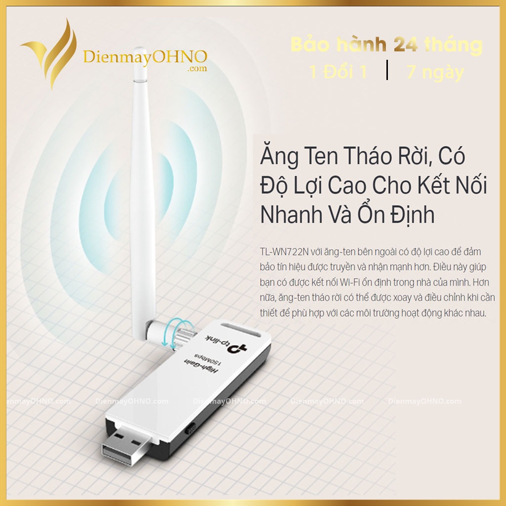 USB Wifi TP Link WN722N Bộ Thu Wifi Không Dây Cho Máy Tính Laptop PC Thiết Bị Thu Sóng Wifi – OHNO Việt Nam