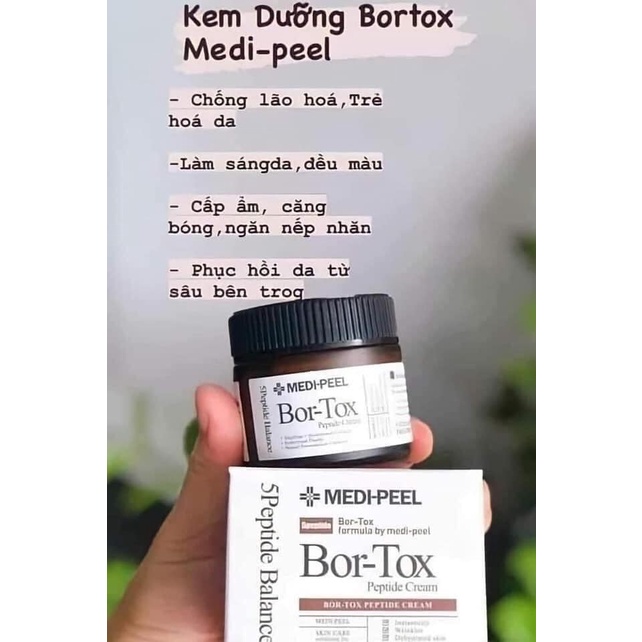 Kem Dưỡng Medi Peel Bor Tox Trẻ Hóa Trắng Da Căng Bóng Peptide Cream - Hủ 50g
