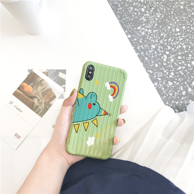 Ốp lưng iphone Green T-Rex sọc 3D chống va đập 5/5s/6/6plus/6s/6splus/7/7plus/8/8plus/x/xs/11/12/pro/max/plus/promax