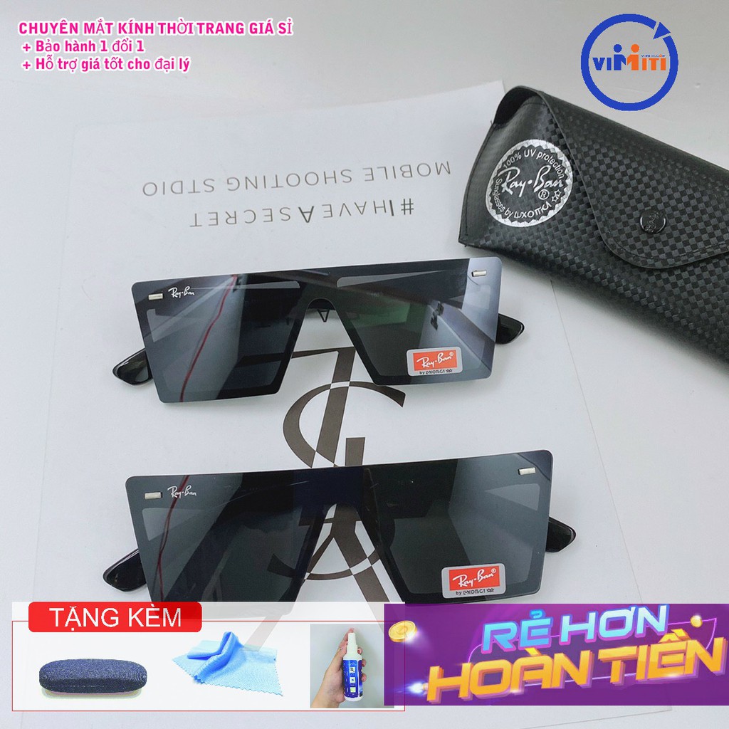 Kính thời trang nam Rayban gọng vuông mẫu mới 2021, tròng chống tia uv 400 | BigBuy360 - bigbuy360.vn