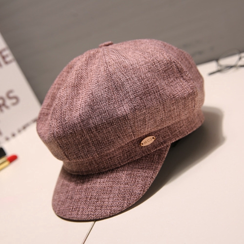 Nón Beret Cotton Linen Trơn Màu Thời Trang Dành Cho Nữ