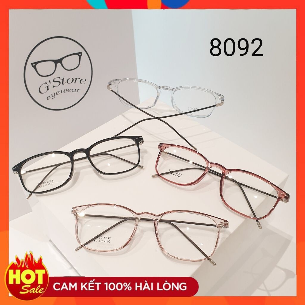 Kính Cận Nam Nữ Mắt Tròn Gọng Tăm 8092 Gstore
