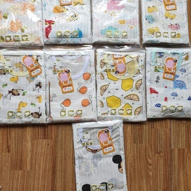 Bộ 3 lỗ cotton giấy cho bé trai và gái