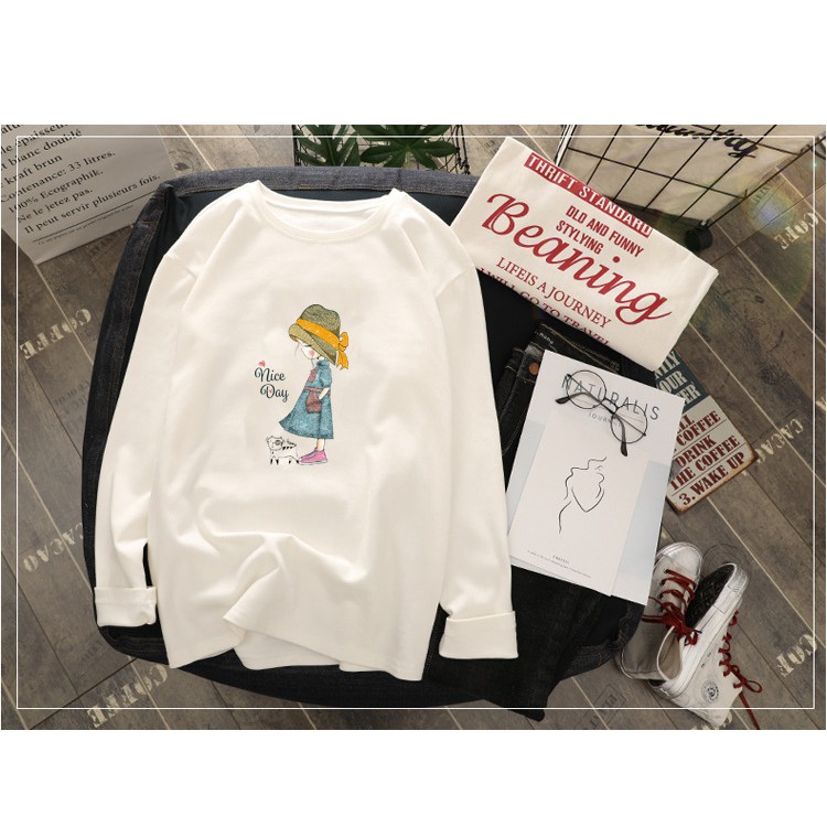 [ Xả Lỗ ] Áo Thun Nữ ❤️ ❤️ Áo Thun Nữ Tay Dài Quảng Châu 2019 | BigBuy360 - bigbuy360.vn