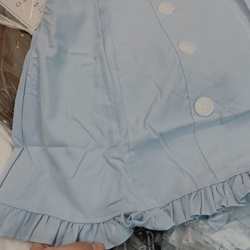 Đầm/ Váy xanh phối cổ sơ mi xinh xắn | BigBuy360 - bigbuy360.vn