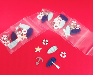 Combo charm thuyền, hải đăng, mỏ neo trang trí slime