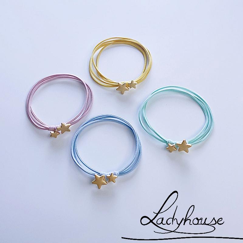 Dây Cột Tóc Đuôi Ngựa Trang Trí Ngôi Sao Sáng Tạo Ngọt Ngào Cho Nữ