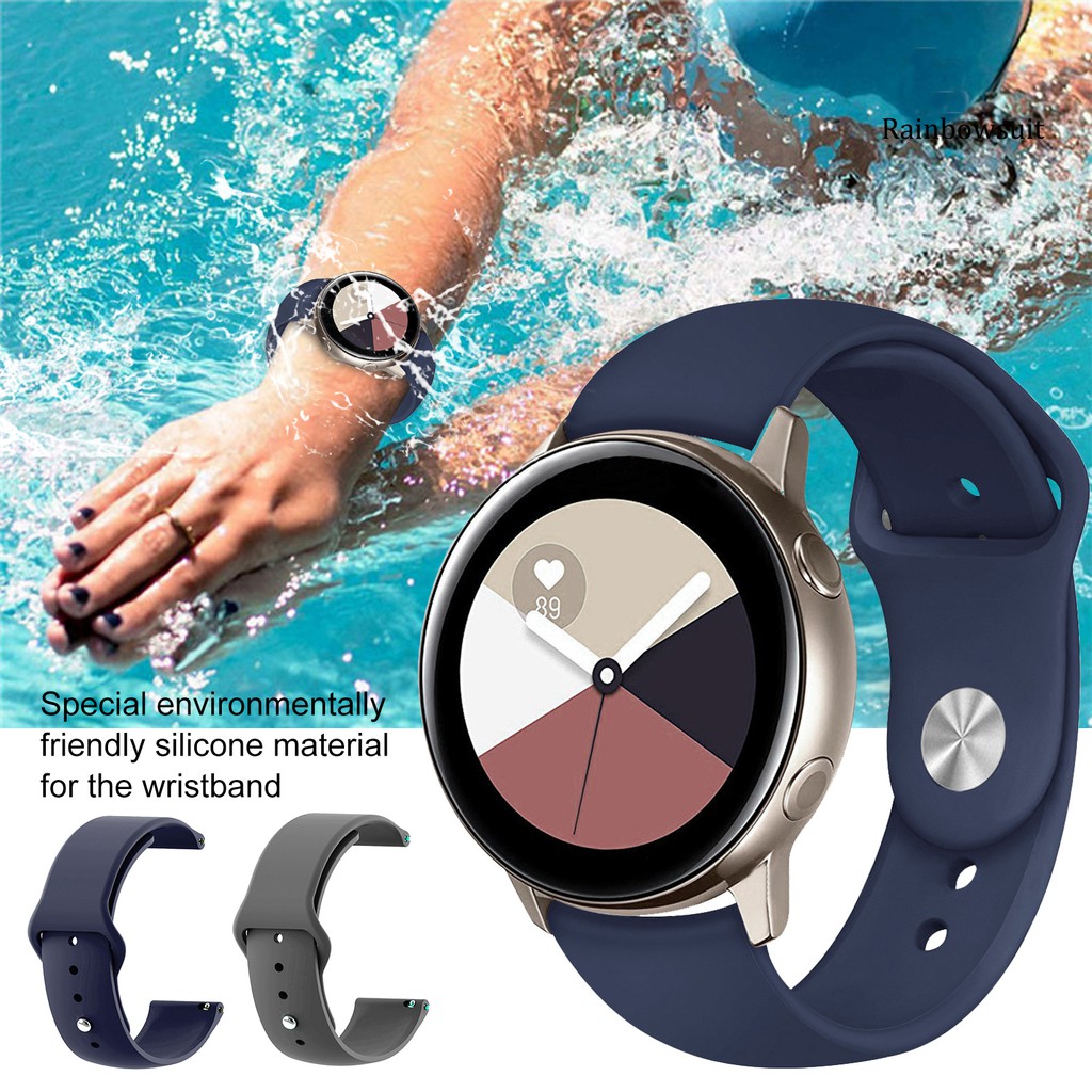 Dây Đeo Thể Thao Bằng Silicone Chống Nước Thông Dụng Cho Đồng Hồ Samsung Galaxy Watch 3 41m / Active 2 42mm