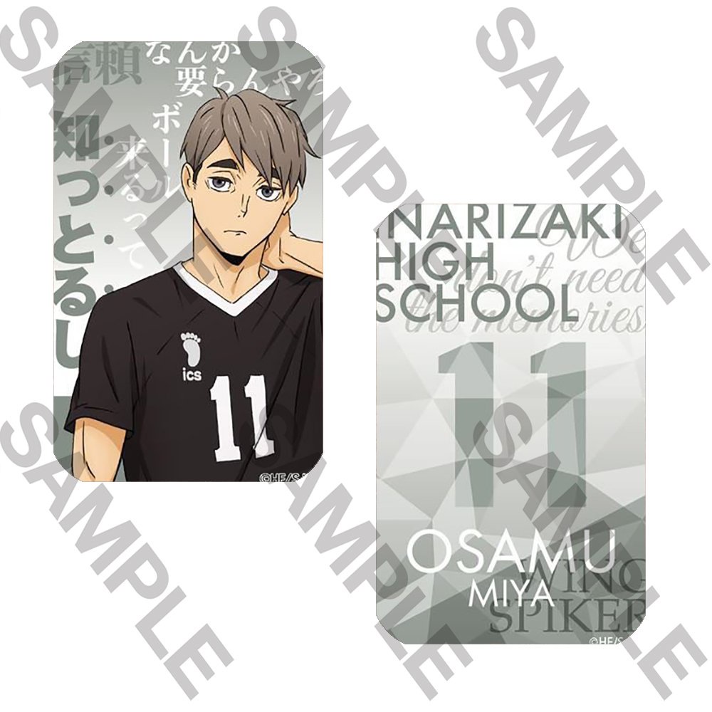 Ảnh card bo góc in hình Haikyuu! Vua bóng chuyền ver Đánh số thẻ bo viền 5*8cm anime chibi 1 tấm