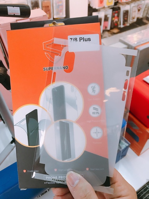 SUPER NANO PPF Miếng dán ppf nano cremic full toàn bộ lưng máy ip 7plus 8plus X XS XS max