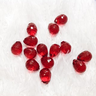 5 Hạt cườm nhựa pha lê giọt nước trong vắt làm đồ thủ công trang trí diy rèm cửa