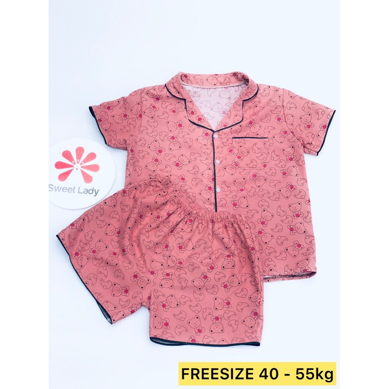 Bộ Quần Đùi Áo Cộc hình siêu cute CHẤT MÁT Kate Thái loại 1 SWEETLADY ảnh thật freeship