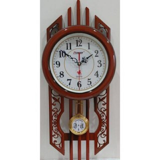 ĐỒNG HỒ TREO TƯỜNG GIẢ GỖ QUẢ LẮC- HÀNG CAO CẤP