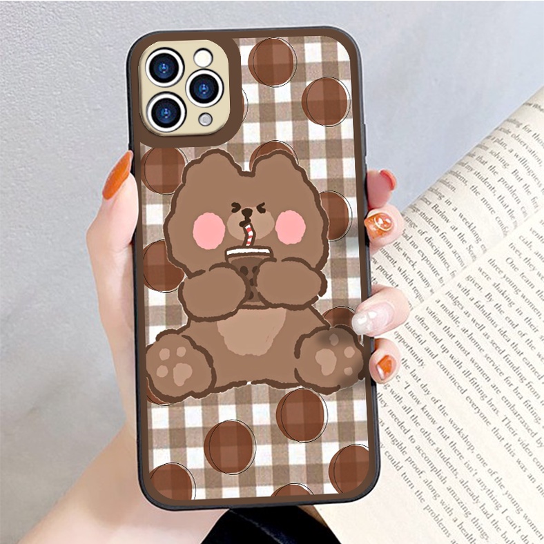 Ốp iphone BVC Gấu nâu CARO ốp lưng iphone GẤU SIÊU COOL CHO 7plus/8/8plus/x/xr/xs/11/12/13/pro/max/plus/promax/6/6splus