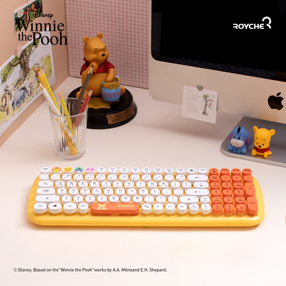 Bàn phím không dây Disney chính hãng nhập khẩu Royche kết nối USB nhiều mẫu mã