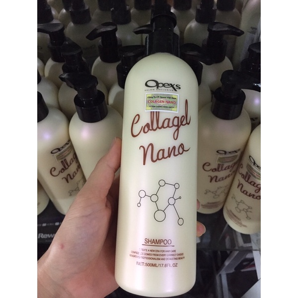 Dầu gội xả Collagen Nano Opexs mềm mượt tóc 500ml