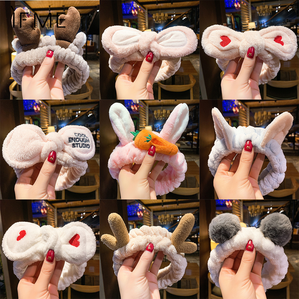IF ME Băng đô tai thỏ xinh xắn tiện dụng dành cho nữ