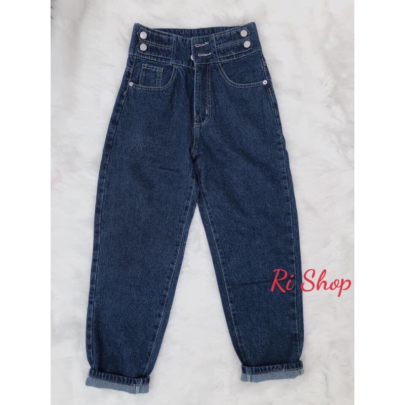QUẦN JEAN BAGGY NỮ CẠP CAO LƯNG QUẦN PHỐI NÚT SIÊU XINH [CLIP THẬT] [FREESHIP] hàng loại 1, VẢI DÀY | BigBuy360 - bigbuy360.vn