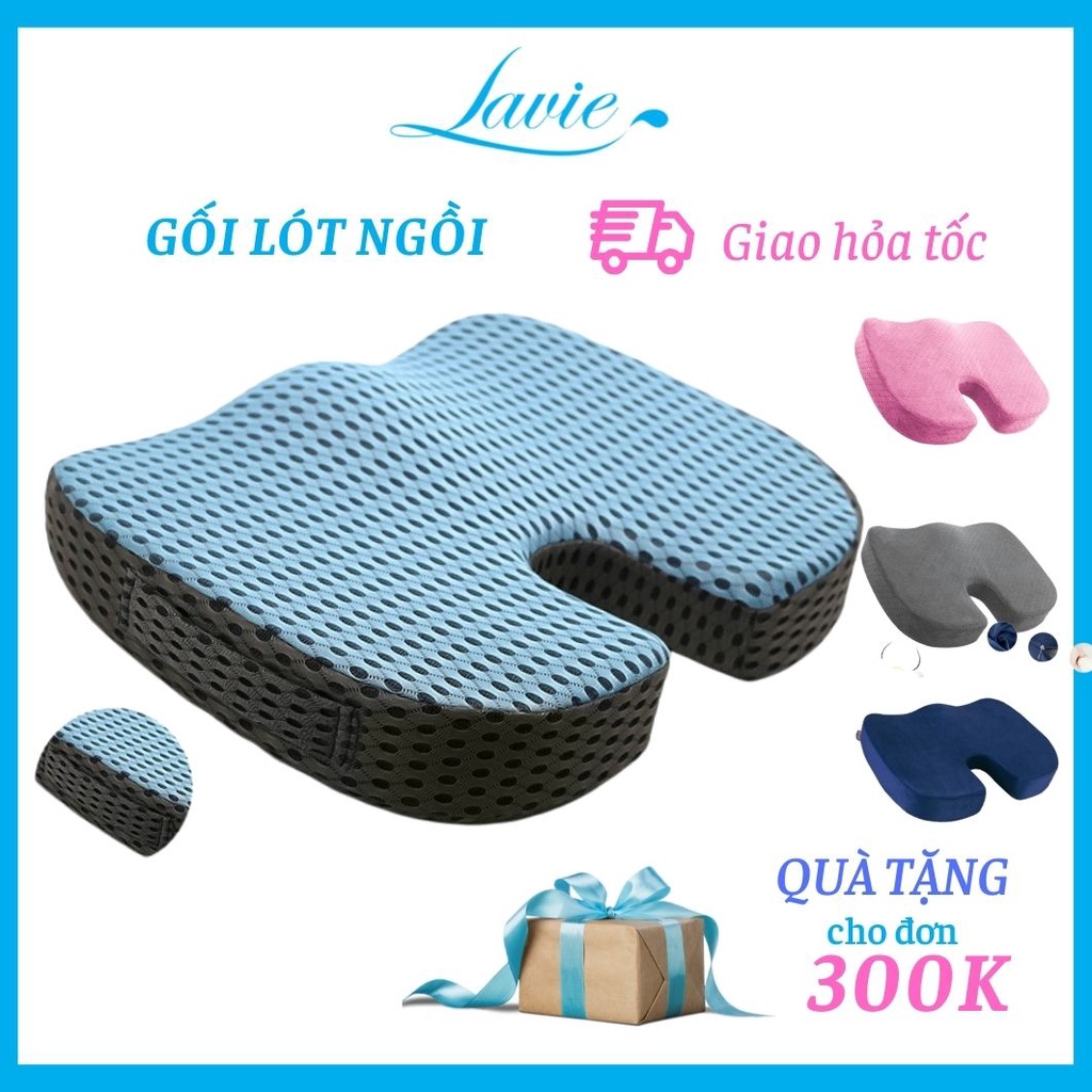 Gối lót ngồi form chữ U bằng cao su non hỗ trợ phòng bệnh trĩ, thoái hóa cột sống thích hợp cho ghế văn phòng ghế ô