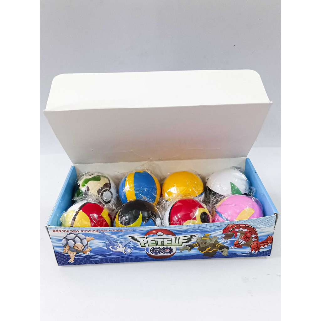 Set 16 bóng pokemon 5.5cm chứa mô hình và quà tặng