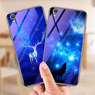 2018 Mới Ốp lưng kính cường lực họa tiết hoạt hình cho OPPO F7 F5 Youth F3 Plus F1S