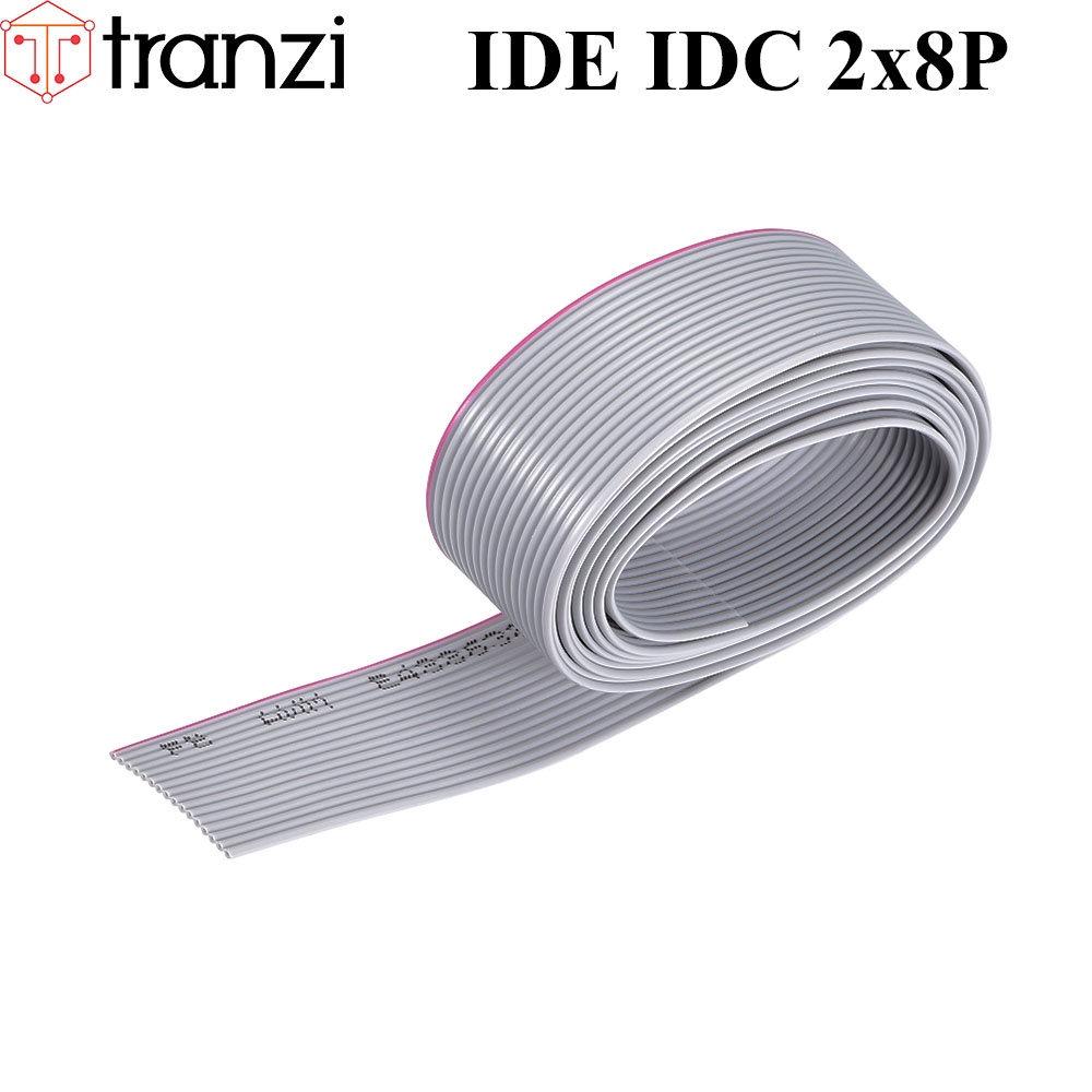 Dây FLAT RIBBON CABLE 2.54mm IDE IDC 2x8P - túi 1 mét