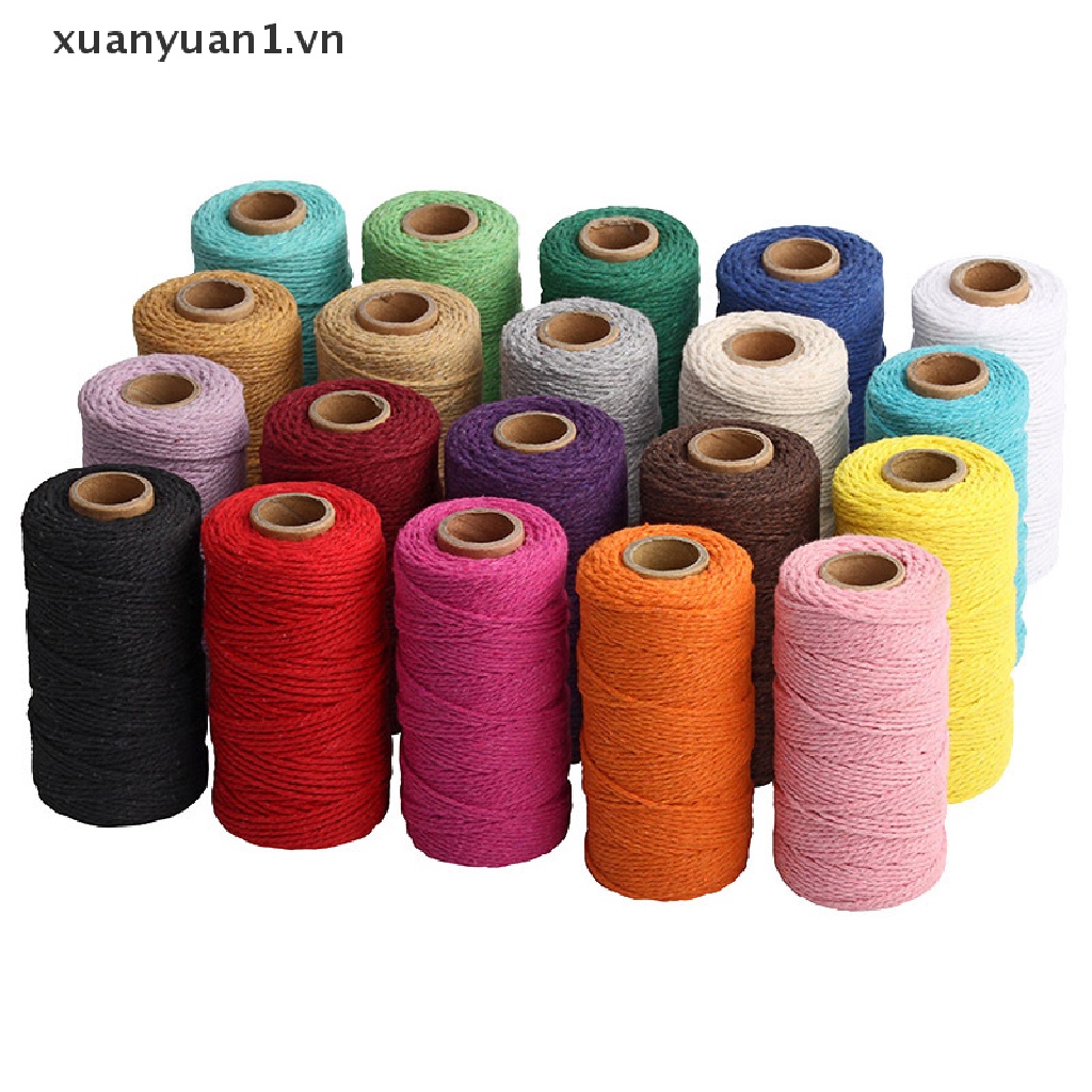 Cuộn Dây Cotton 100M Nhiều Màu Dùng Làm Đồ Thủ Công Tiện Dụng