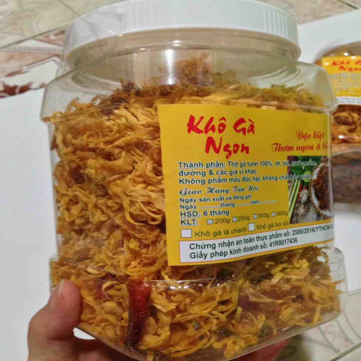 [500gram] Khô gà bơ tỏi loại giòn, gia vị vừa ăn là nghiền