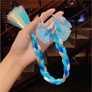 Dây cột tóc Pony phối ren, tóc giả cho bé gái
