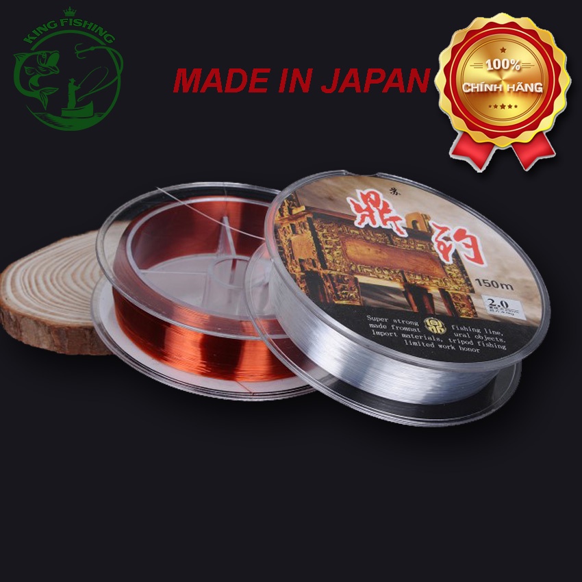 Cuộn 150m cước lụa Nhật Bản cao cấp mềm mại siêu bền tải trọng lớn cắt nước nhanh chống xoăn và tự làm thẳng