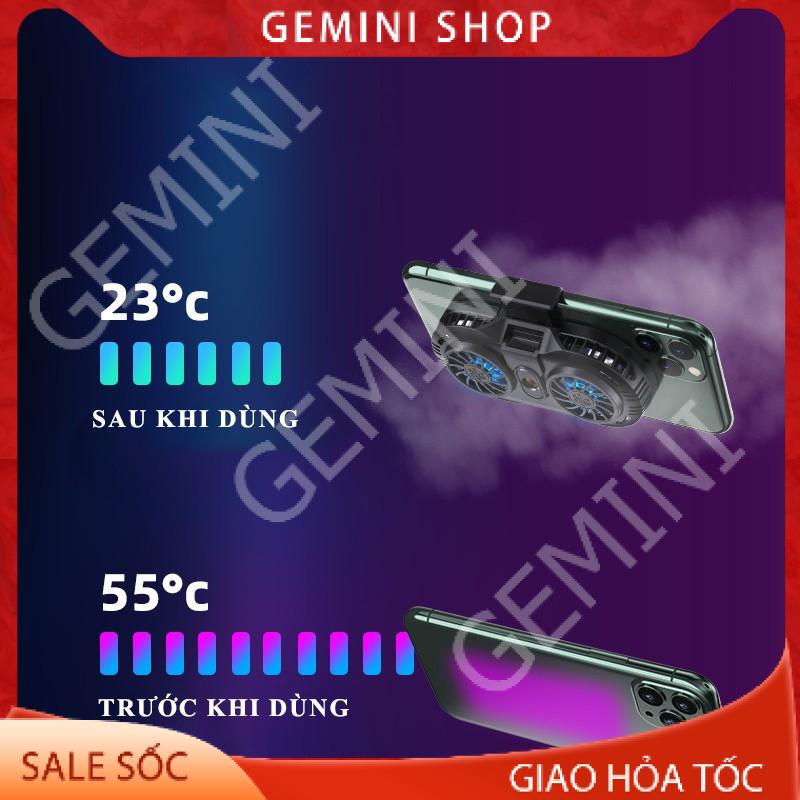 Quạt tản nhiệt điện thoại 2 quạt sò nóng lạnh memo AH102 Gaming giá rẻ GEMINI SHOP