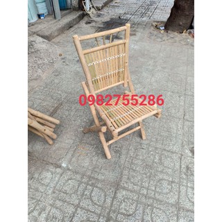 Ghế tre, ghế tre gấp gọn, ghế tựa tre [xếp lùn]