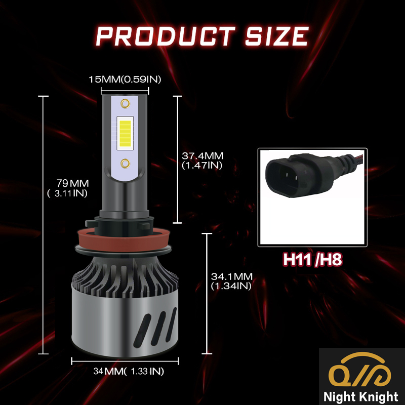 Cặp đèn pha sương mù h4 h1 h7 h8 h9 h11 h16 9005 hb3 9006 hb4 9012 chất lượng cao