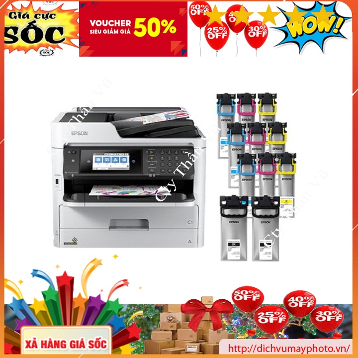 Máy in phun màu cũ đa năng Epson C5790 có in 2 mặt tự động copy scan fax giá rẻ bảo hành 12 tháng