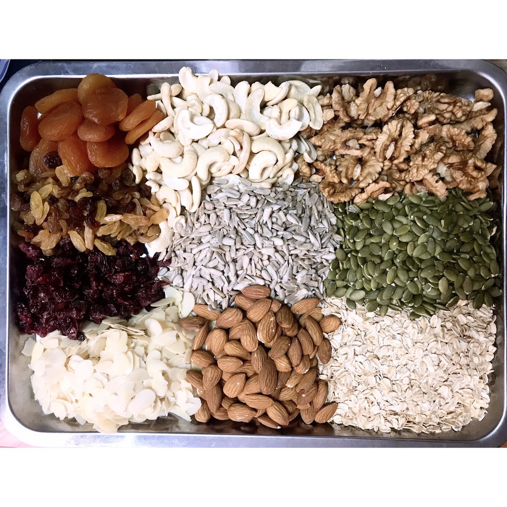 Granola không đường 20% yến mạch 9 loại hạt vị matcha 500gr | BigBuy360 - bigbuy360.vn