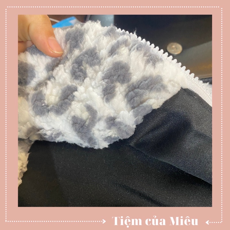 Áo khoác lông da báo siêu to màu nâu Tiệm của Miêu | BigBuy360 - bigbuy360.vn