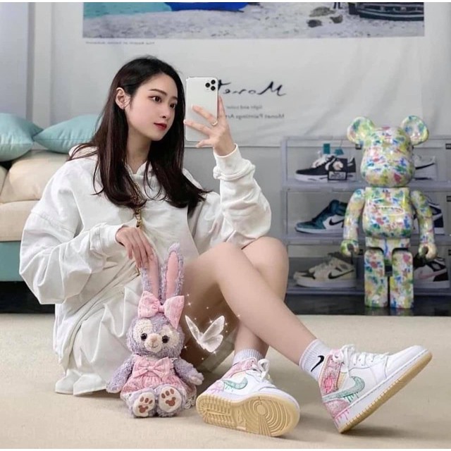 Giày Nike Jordan 1 Mid Cream