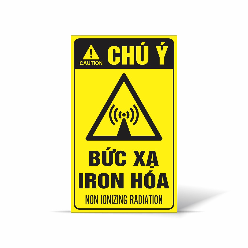 Biển cảnh báo bức xạ iron hóa in UV