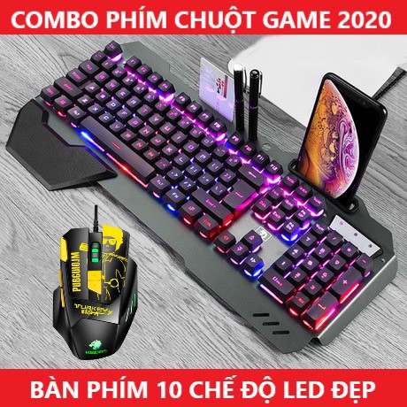 Bộ Bàn Phím Gaming K618 Và Chuột M416 Siêu Đẹp Led RGB Cao Cấp, Phím Chơi Game Chuyên Nghiệp