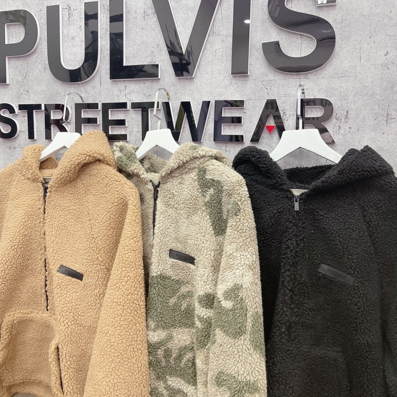 ⚡️[Mirror Quality] - Áo Hoodie Fear of God Essentials Polar Fleece Half Zip Hoodie, Áo hoodie FOG Half Zip lông xù
