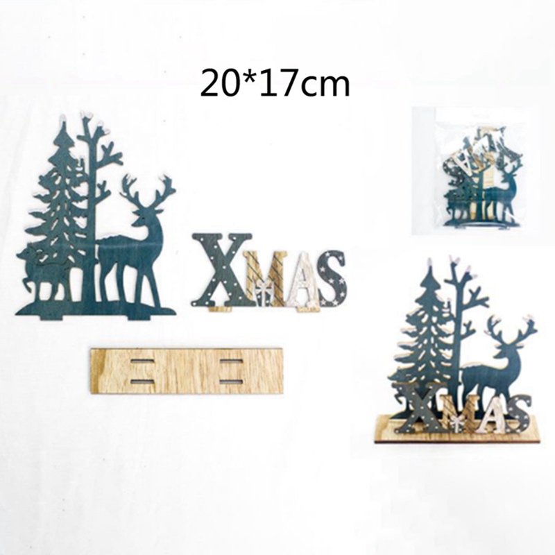 Explosive Christmas decorations Wooden Christmas elk ornaments Creative three-dimensional splicing Christmas ornaments