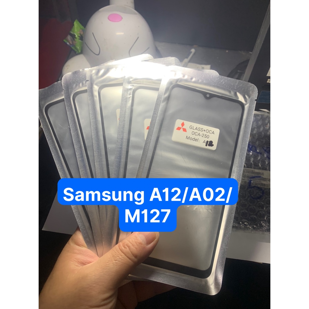 Kính ép Samsung A12 / A02 / M127 ( Liền keo )