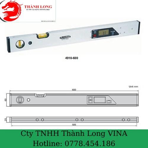 [Hàng order] Thước thủy điện tử Insize 4910-600 (600mm)