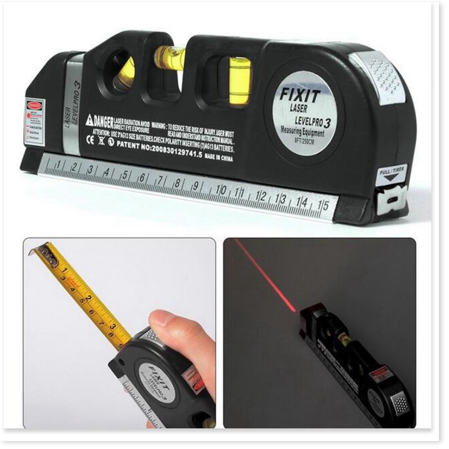 Thước ni vô laser đa năng cân bằng kèm thước kéo 2,5m 206418