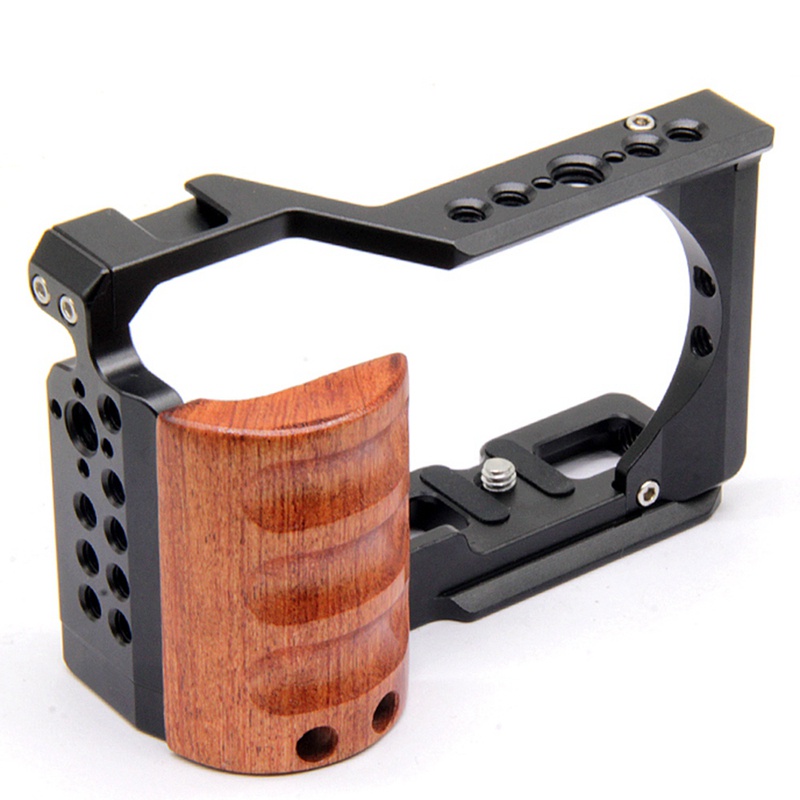 Khung Gắn Máy Ảnh Sony ZV-E10 Kèm Tay Cầm Mở Rộng Và Đĩa Vít 1/4 Tháo Lắp Nhanh Chuyên Dụng