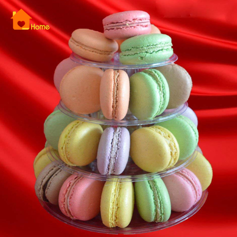 [Love_Home]Macaron Cake Cupcake Stand with Box, Wedding Event Party Display Tower Plate