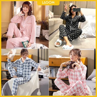 [Hàng Loại 1] Đồ Bộ Mặc Nhà Nữ Dài Tay | Bộ Ngủ Nữ Pijama Sợi Tơ Sữa