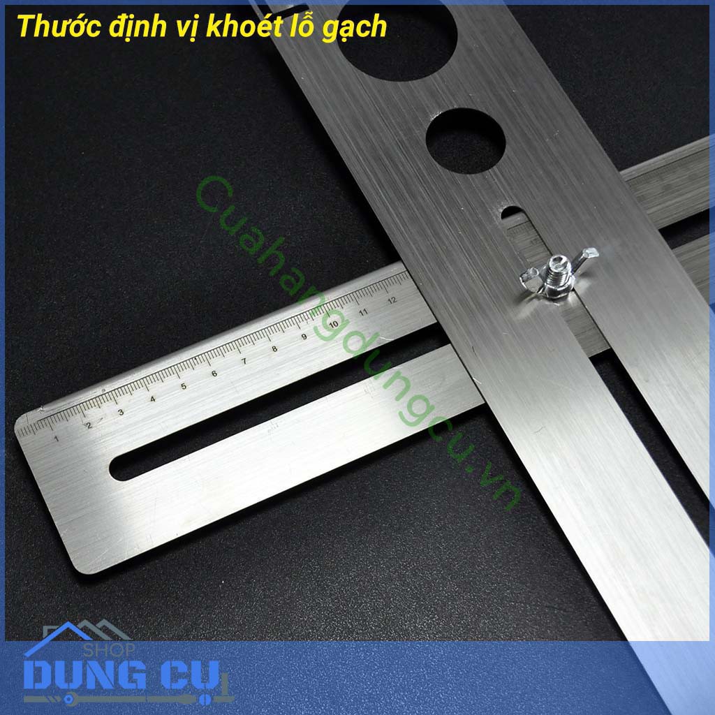 Thước định vị khoét lỗ gạch - inox